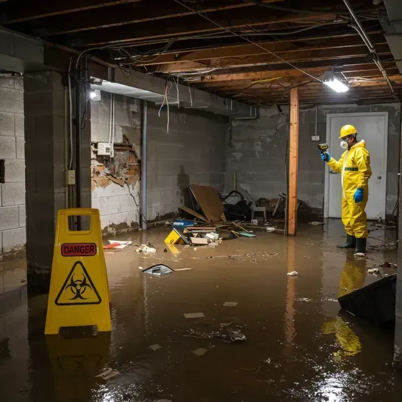 Flooded Basement Electrical Hazard in Port Wentworth, GA Property